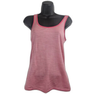 Icebreaker Merino Wool Tank Womens Small Pink Ringer Style Retro Running W Small